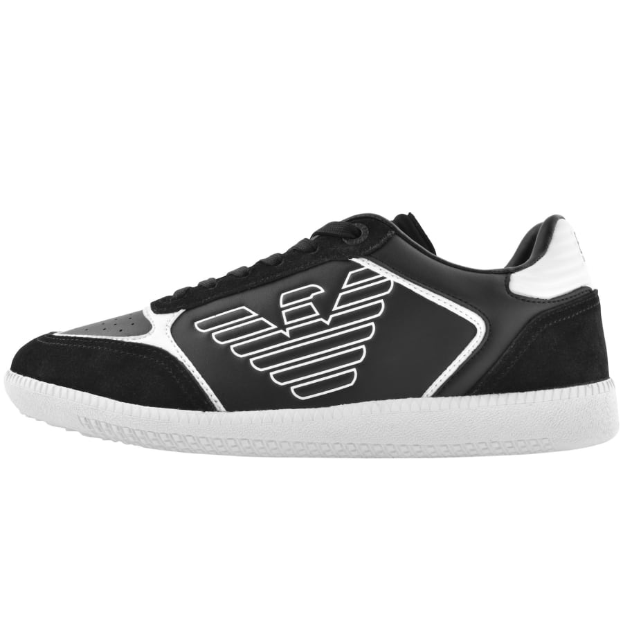 EA7 Emporio Armani Logo Trainers Black | Mainline Menswear us
